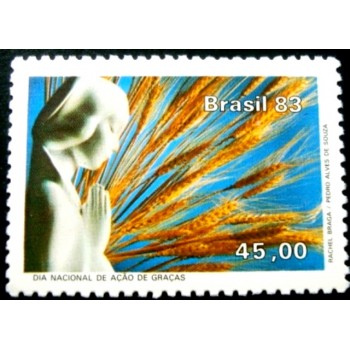 Selo postal do Brasil de 1983 Ação de Graças M