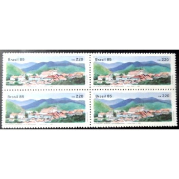 Quadra de selos postais do Brasil de 1985 Ouro Preto M