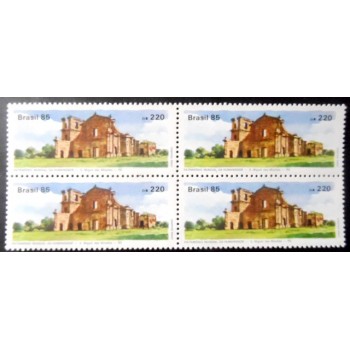 Quadra postal do Brasil de 1985 São Miguel das Missões M