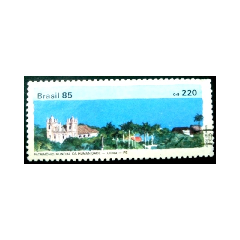 Imagem similar á do selo postal do Brasil de 1985 Olinda U