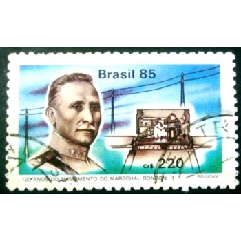Imagem similar à do selo postal de 1985 Marechal Rondon U