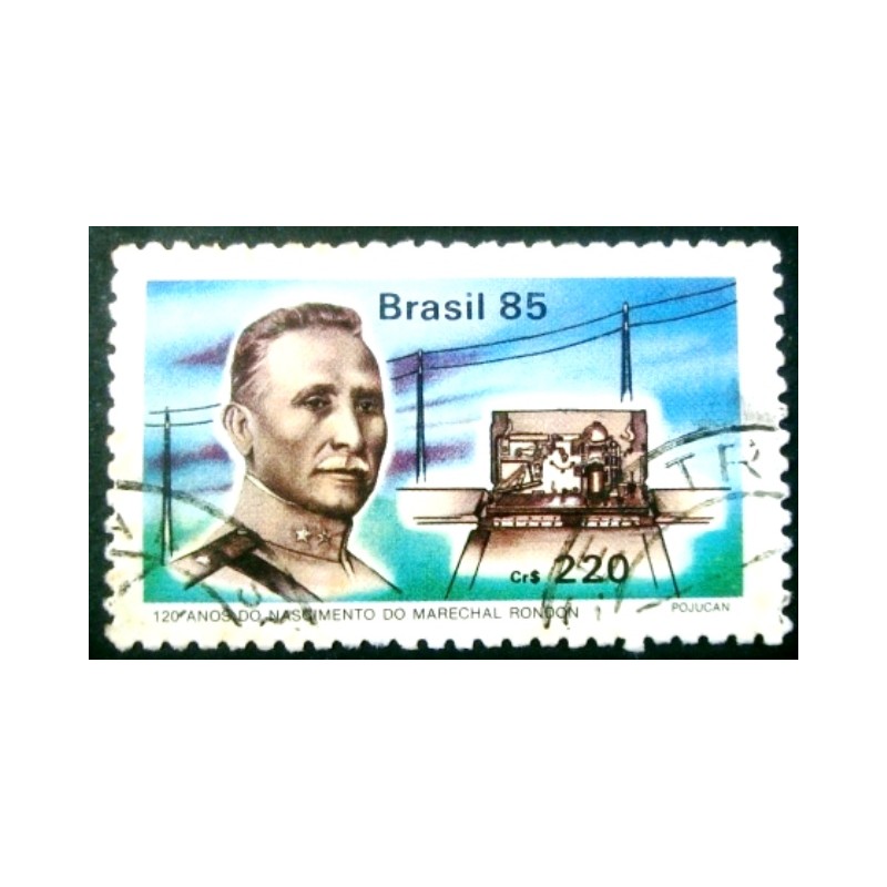 Imagem similar à do selo postal de 1985 Marechal Rondon U