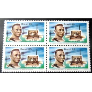 Quadra de selos postais de 1985 Marechal Rondon