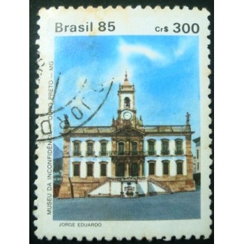 Selo postal de 1985 Museu Inconfidência U