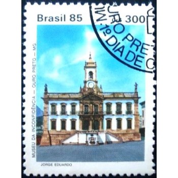 Selo postal do Brasil de 1985 - Museu Inconfidência NCC