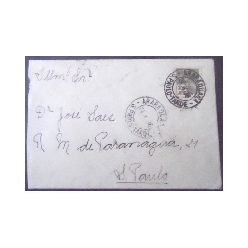 Imagem do Envelope circulado em 1936 entre Araraquara x São Paulo 15