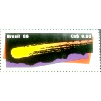 Selo postal do Brasil de 1986 Cometa Halley N