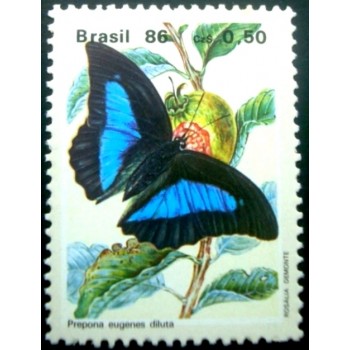 Selo postal do Brasil de 1986 Prepona eugenes diluta M