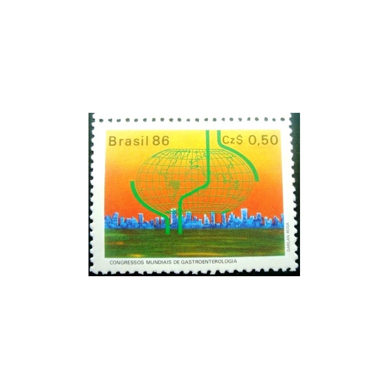 Selo postal do Brasil de 1986 Gastroenterologia M