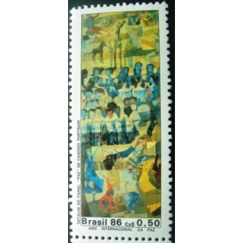 Selo postal do Brasil 1986 PAZ M