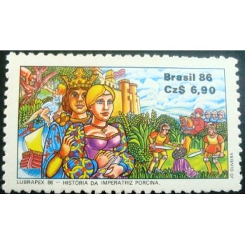 Selo postal do Brasil de 1986 Imperatriz Porcina N