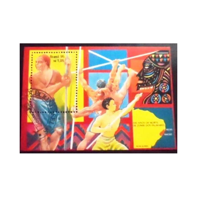 Bloco postal do Brasil de 1995 - Zumbi dos Palmares M1C