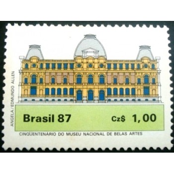 Selo postal do Brasil de 1987 Belas Artes M