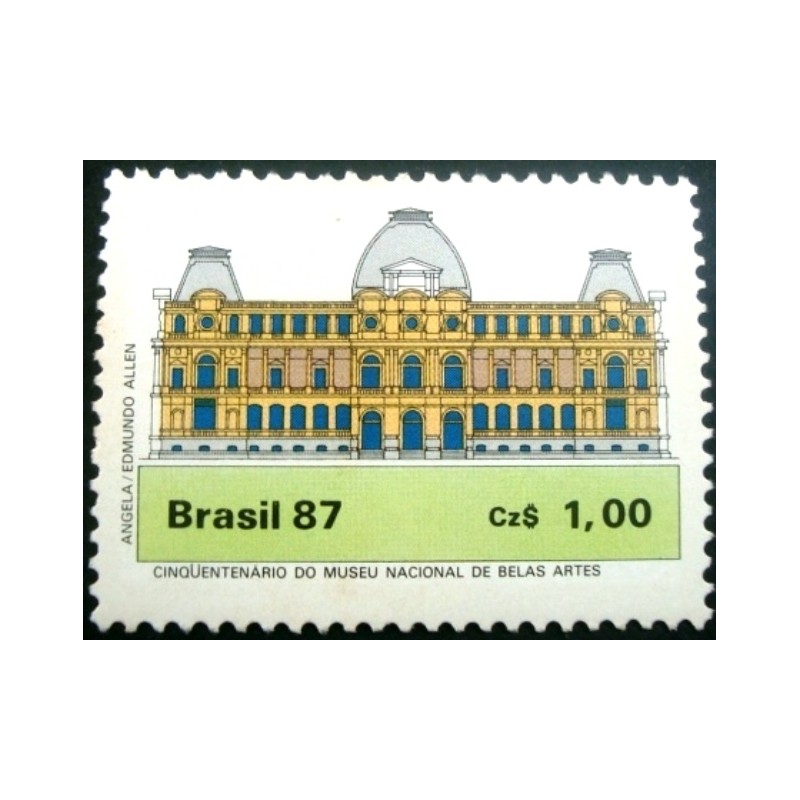 Selo postal do Brasil de 1987 Belas Artes M