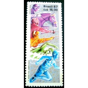 Selo postal do Brasil de 1987 Indianápolis 87 M