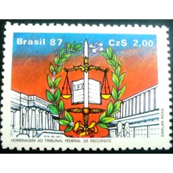 Selo postal do Brasil de 1987 Tribunal Recursos M