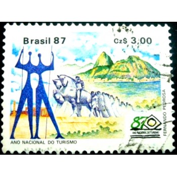 Imagem similar à do selo postal do Brasil de 1987 Monumentos U