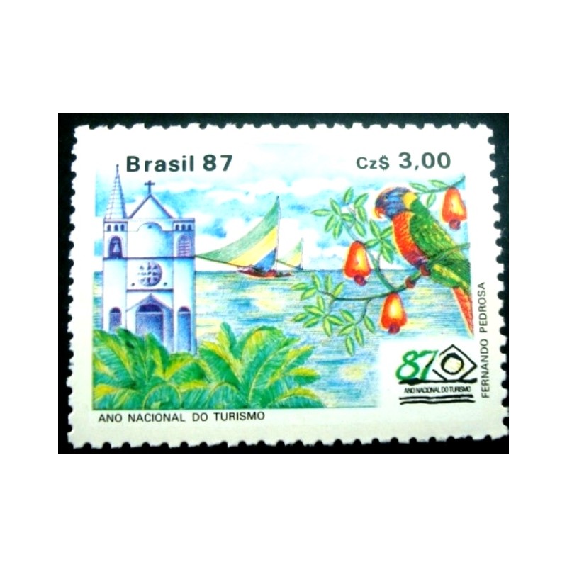 Selo postal do Brasil de 1987 Monumentos do Norte M