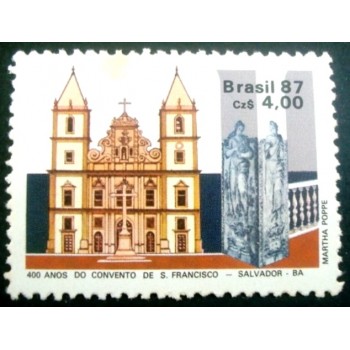 Selo postal do Brasil de 1987 Convento São Francisco M