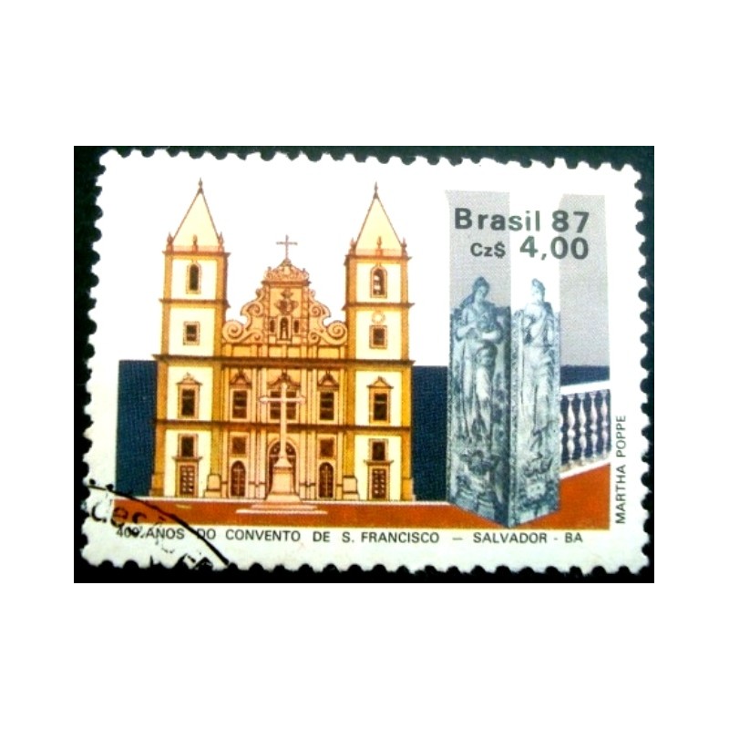 Imagem similar à do selo postal do Brasil de 1987 Convento São Francisco M