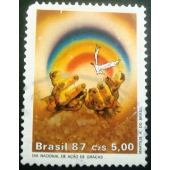 iMAGEM SIMILAR À DO Selo postal do Brasil de 1987 Ação de Graças U