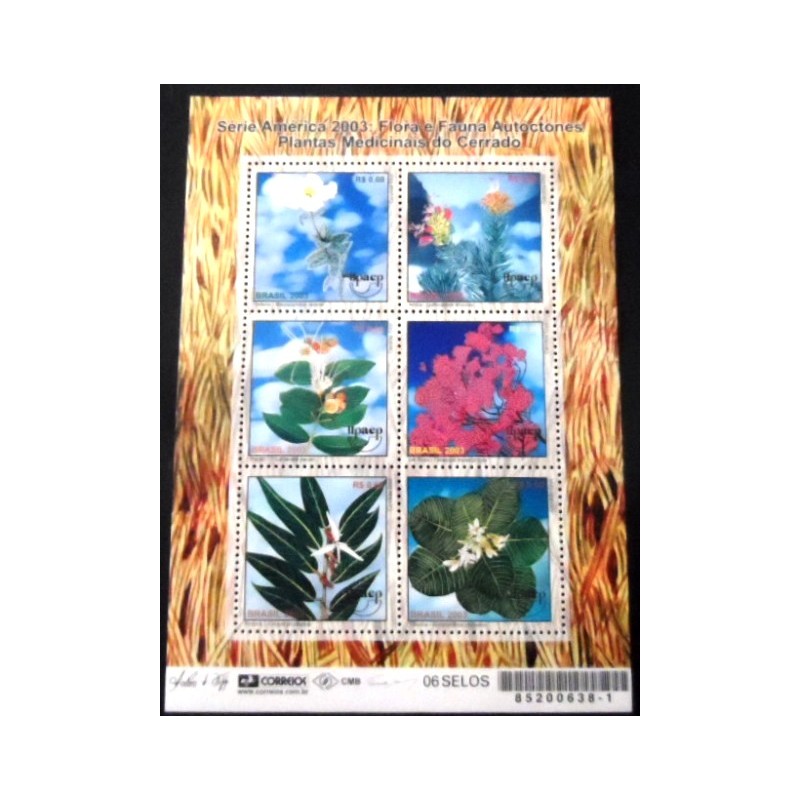 Bloco postal do Brasil de 2003 - Plantas Medicinais do Cerrado