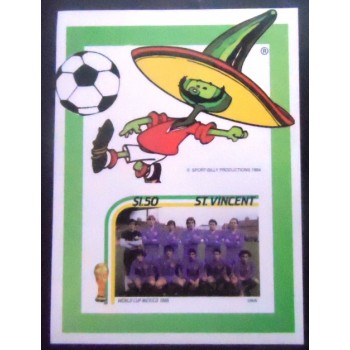 Imagem do Bloco postal de St. Vincent de 1986 Team of Spain