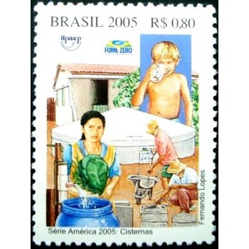 Selo postal do Brasil de 2005 Cisternas N
