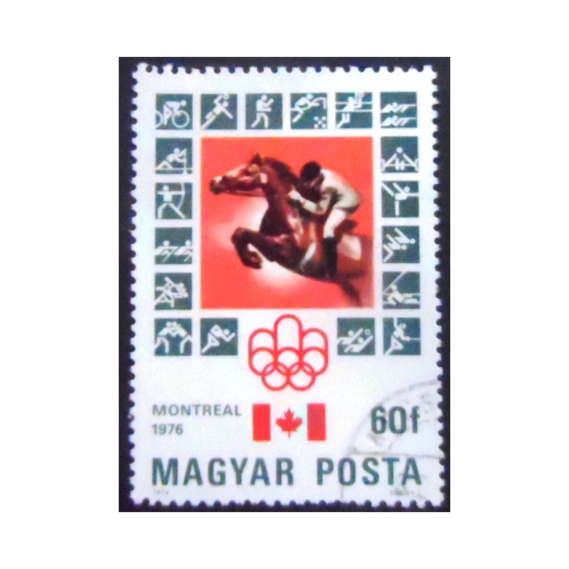 Imagem do selo postal da Hungria de 1976 21st Summer Olympics 60f