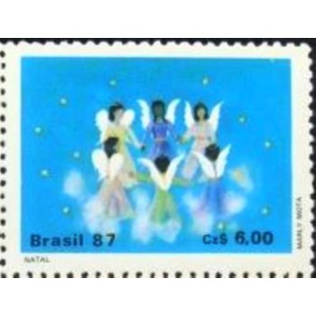 Selo postal Comemorativo do Brasil de 1987 Anunciação M