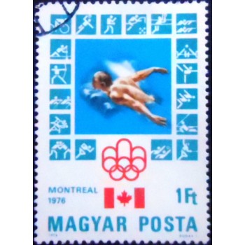Imagem do selo postal da Hungria de 1976 Intelstar IV
