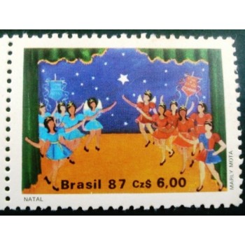 Selo postal do Brasil de 1987 Folguedos Populares M