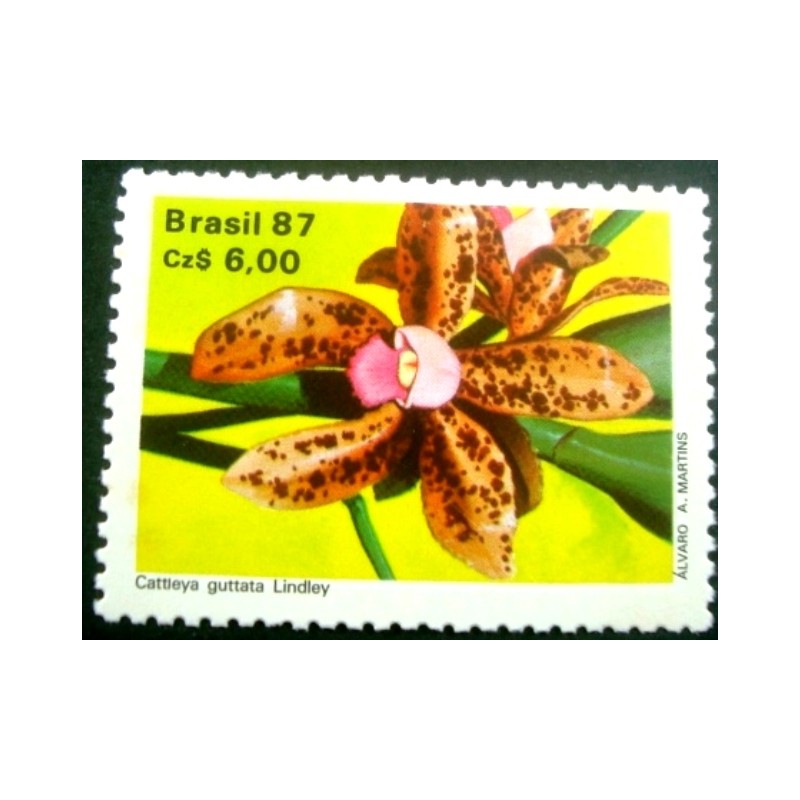 Selo postal de 1987 Cattleya guttata M