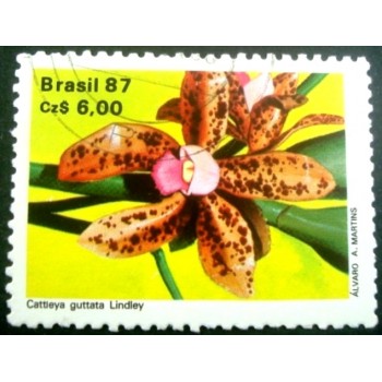 Imagem similar à do selo postal de 1987 Cattleya guttata  U