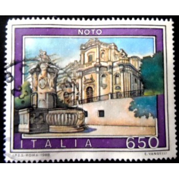 Imagem similar à do selo postal da Itália de 1988 Noto