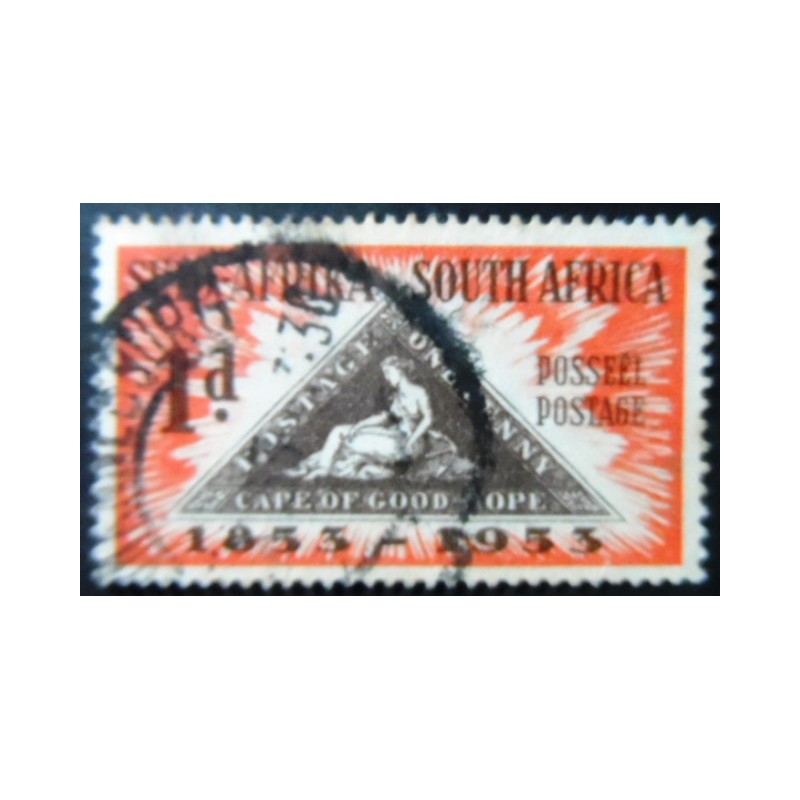 Selo postal da África do Sul de 1953 Cape Triangular Stamp