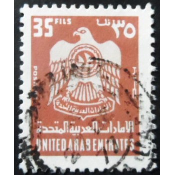 Selo postal dos Emirados Árabes Unidos de 1976 Coat of Arms 35