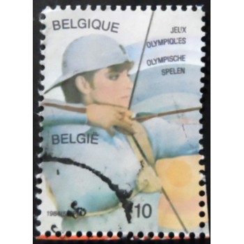 Selo postal da Bélgica de 1984 Women's Archery