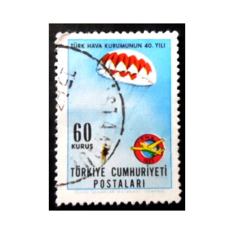 Selo postal da Turquia de 1965 Turkish Aviation League