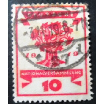 Selo postal da Alemanha Reich de 1919 Tree