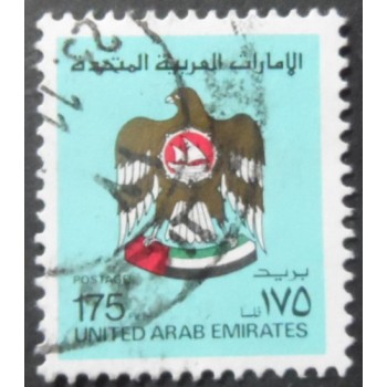Selo postal dos Emirados Árabes Unidos de 1984 Coat of Arms 175