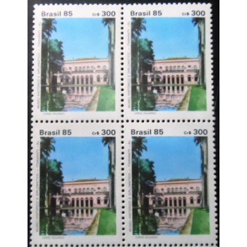 Quadra de selos postais de 1985 - Museu Histórico M