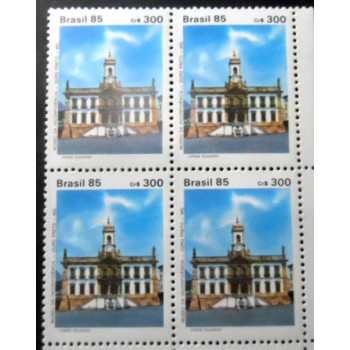 Quadra de selos postais do Brasil de 1985 Museu da Inconfidência M