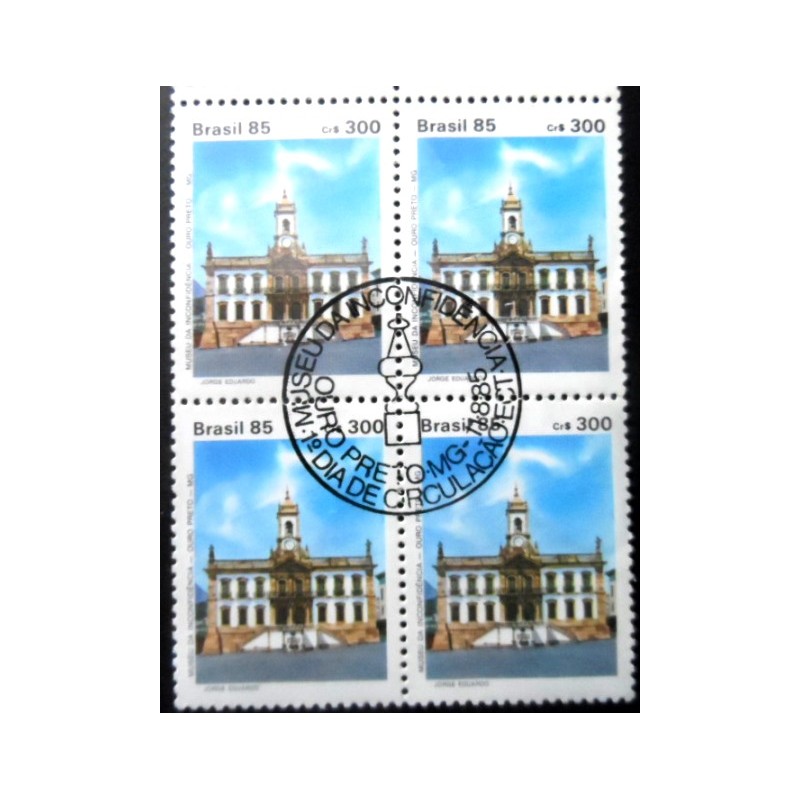 Quadra postal de 1985 - Museu da Inconfidência MCC