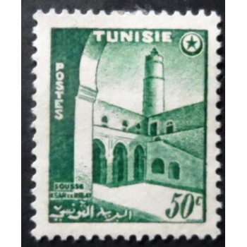 Selo postal da Tunísia de 1956 Ksar el Ribat