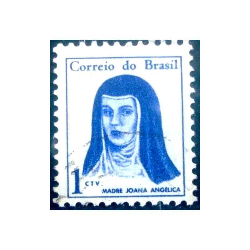 Imagem similar à do selo postal do Brasil de 1955 Madre Joana Angélica U