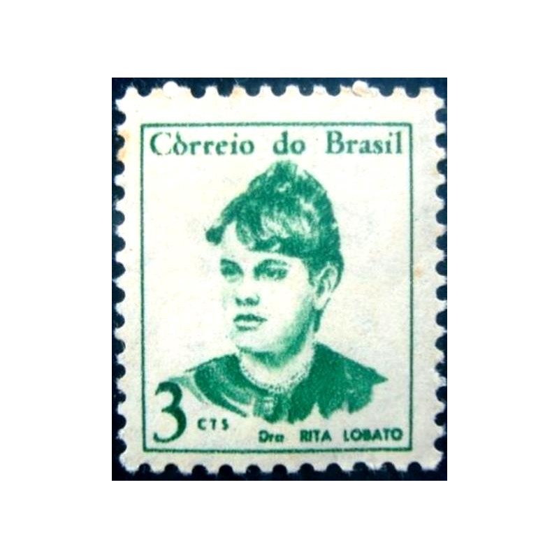 Selo postal do Brasil de 1967 Dra. Rita Lobato M