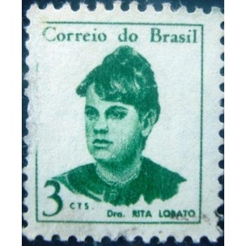 Imagem similar á do selo postal do Brasil de 1967 Dra. Rita Lobato