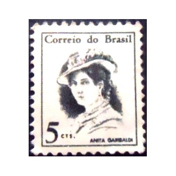 Selo postal do Brasil de 1967 Anita Garibaldi M