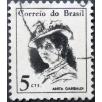 Imagem similar à do selo postal do Brasil de 1967 Anita Garibaldi